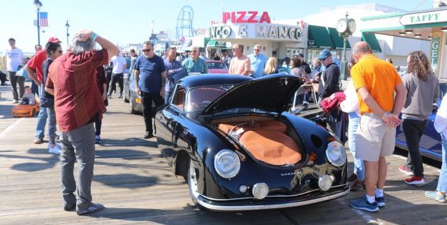 Porsches on Parade on Ocean City Boardwalk