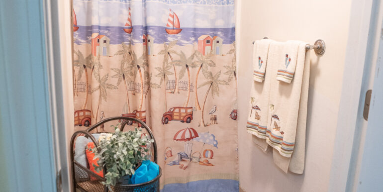 Down stairs shower